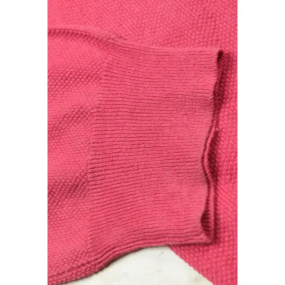 Brooks Brothers 346 Sweater Mens XL Pink Long Sleeve V-Neck Linen Cotton